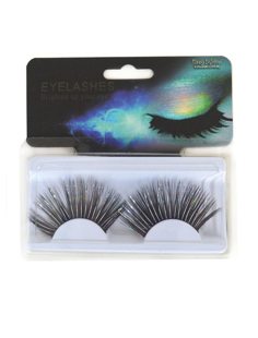 eyelashes black silver