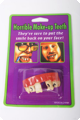 False teeth with a gap between front teeth