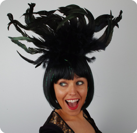 Feather headpiece Brazil Black