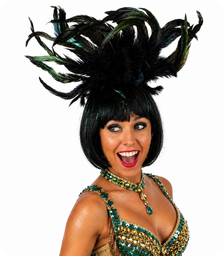 Feather headpiece Brazil Black