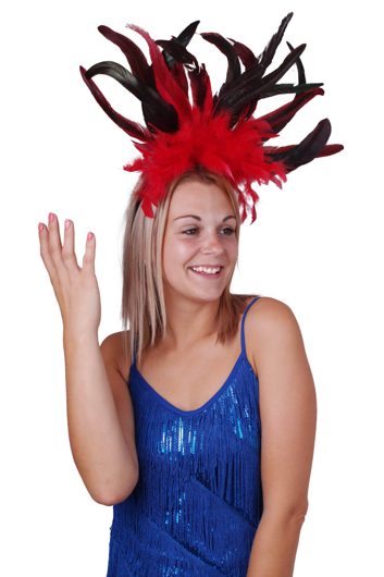 Feather headpiece Brazil Red