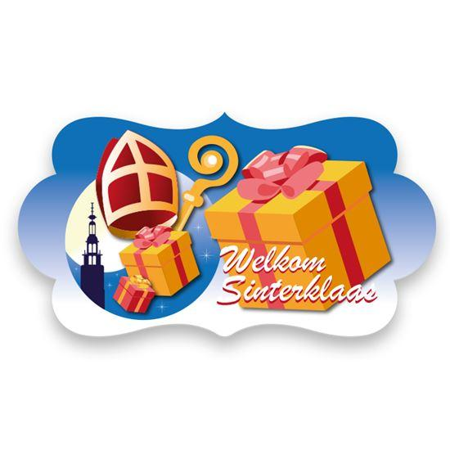 Feest decoratie bord welkom sint