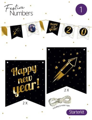 Festive numbers starter kit “Happy New Year“ 4 st. + lijn