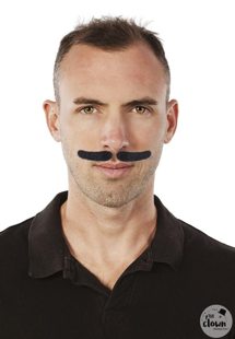 fine black mustache