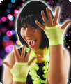 Fishnet gloves bright yellow