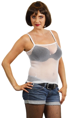 Fishnet t-shirt white