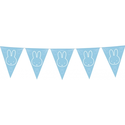 Flags line light blue 6 meter plastic Bunny