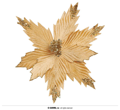 Fleur de Noël dorée pour Noël 25 cm