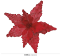 fleur déco rouge pour Noël 35cm