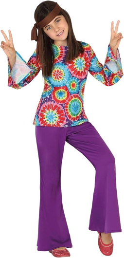 Flower Power Sixties Kinderkostuum - Kleurrijk Patroon