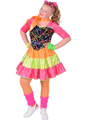 fluo dress 80s for girls