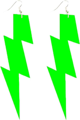 Fluo groene flash oorringen