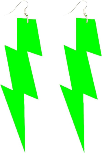 Fluo groene flash oorringen