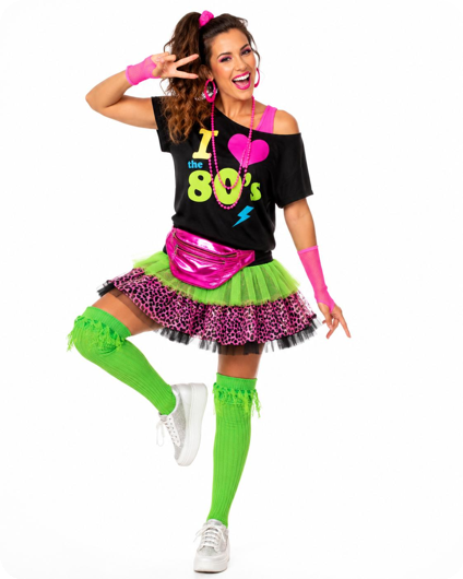 Fluo Groene Kniekousen