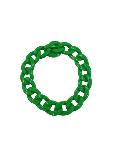 Fluo groene schakel armband jaren 80