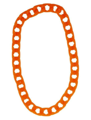 Fluo oranje halsketting