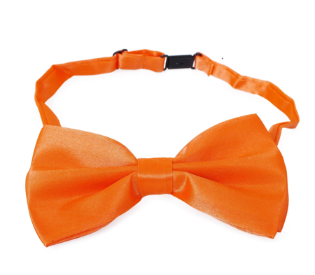Fluo oranje vlinderstrik satijn