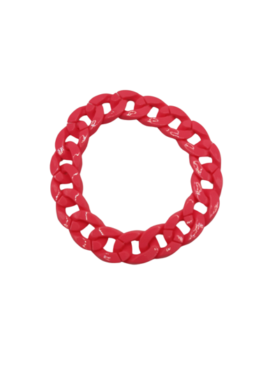 Fluo roze schakel armband jaren 80