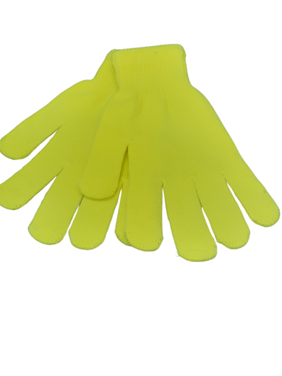 Fluogele gebreide handschoenen
