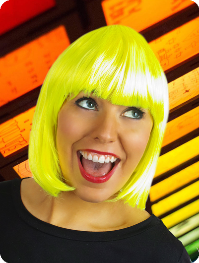 Fluogele korte bob pruik carré Sophia
