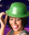Fluogroene Glitter Bolhoed funky color