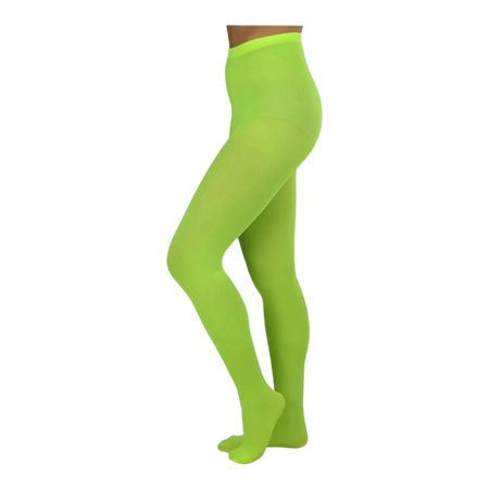 Fluorescent green stretch tights