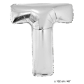 Foil ballon letter T 40 inch silver