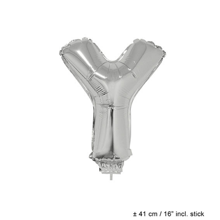 Foil ballon silver 16 inch letter Y