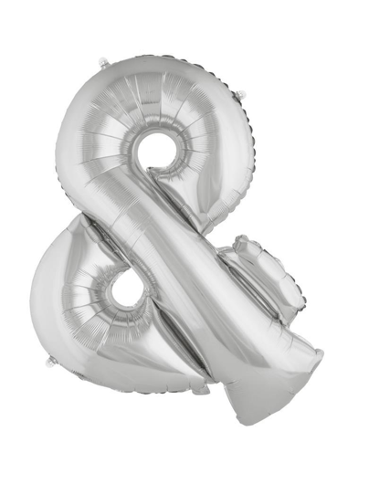 Foil balloon 40 inch & sign silver