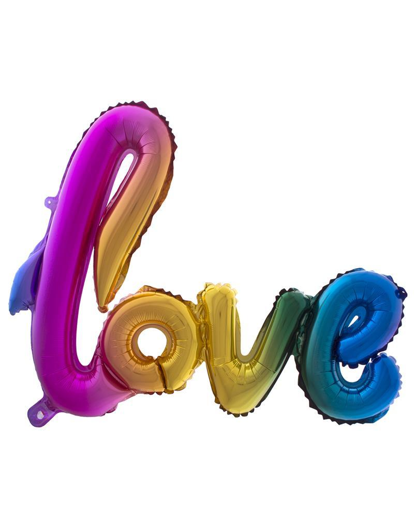 Foil balloon 40 inch love rainbow