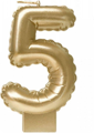 Foil balloon candle gold - 5