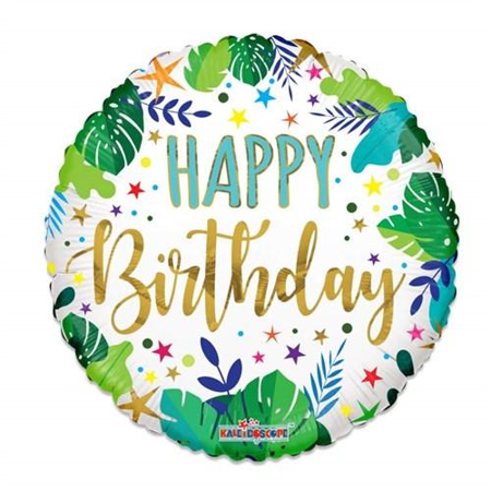 Foil balloon ECO birthday jungle (46cm)