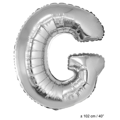 Foil balloon letter G Silver 40inch
