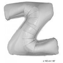 Foil balloon letter Z 40 inch silver