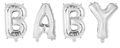 Foil balloons BABY silver