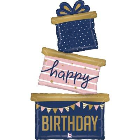 FoliBallon Happy Birthday cadeautjes 94 cm
