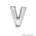 Folie ballon letter V 16 inch zilver