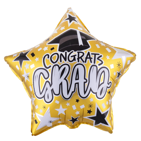 Folieballon 18inch Congrats grad ster