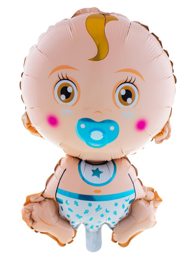 Folieballon 27 inch baby lichtblauw
