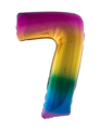Folieballon 40 inch cijfer 7 regenboog