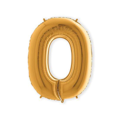 Folieballon cijfer '0' goud (100cm)