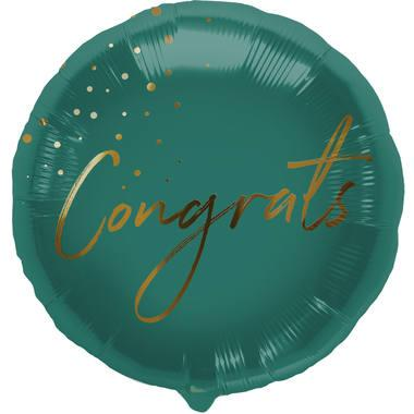 Folieballon  Congrats' Groen - 45cm
