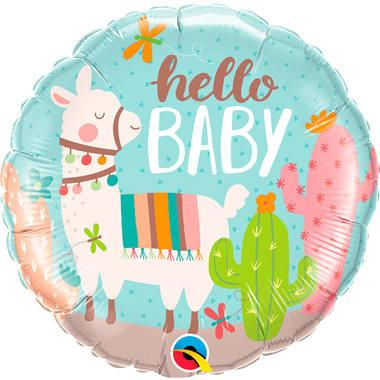 Folieballon  Hello Baby  Lama - 45cm
