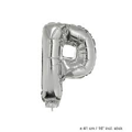 Folieballon letter P zilver 16 inch