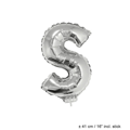 Folieballon letter S zilver 16 inch