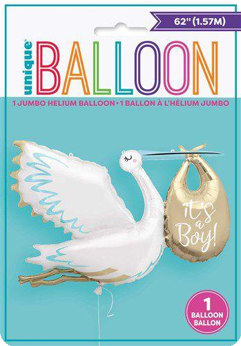 folieballon ooievaar its a boy