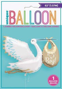 folieballon ooievaar its a boy
