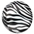 Folieballon Orbz zebraprint (40cm)