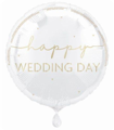 Folieballon ’Happy wedding day’ (Ø45cm)