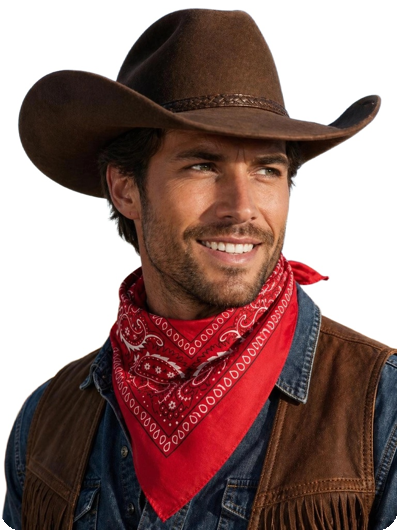 Foulard bandana cowboy rouge